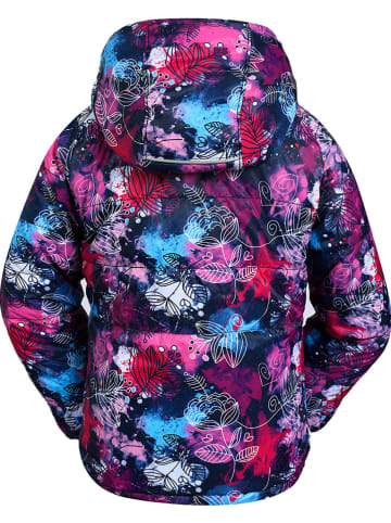 Peek U Omkeerbare doorgestikte jas "Meadow" donkerblauw/turquoise