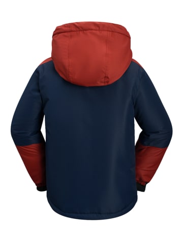 Peek U Ski-/ Snowboardjacke "Cyrus" in Dunkelblau/ Rot