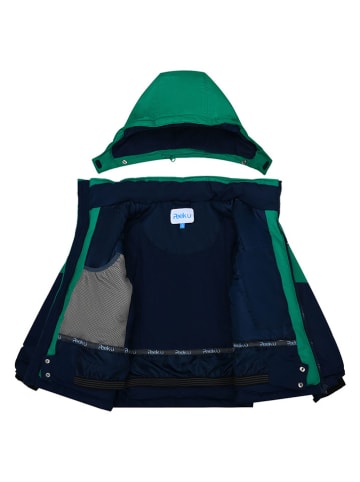 Peek U Ski-/ Snowboardjacke "Decker" in Dunkelblau/ Grün