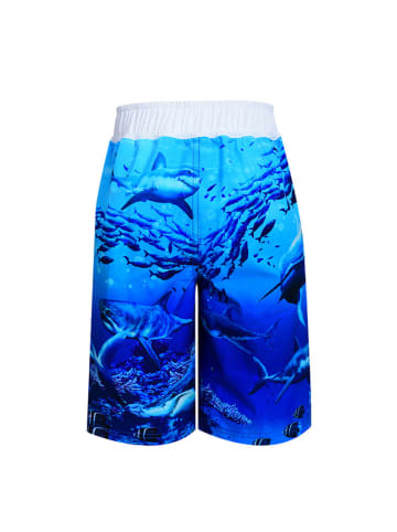 Peek U Badeshorts "Laguna" in Blau/ Weiß