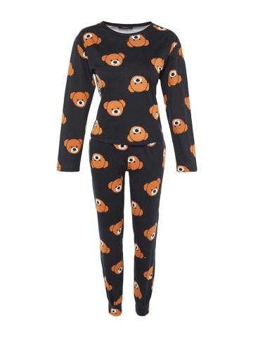trendyol Pyjama in Schwarz/ Hellbraun