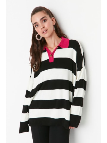 trendyol Trui zwart/wit/roze
