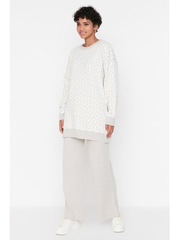 trendyol 2tlg. Outfit in Grau/ Weiß