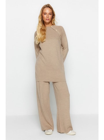 trendyol 2-częściowy zestaw w kolorze jasnobrązowym