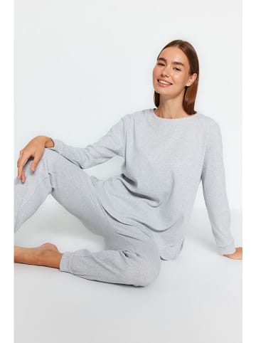 trendyol Piżama w kolorze jasnoszarym