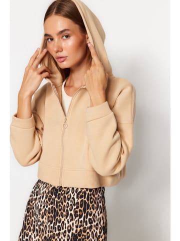 trendyol Sweatjacke in Beige