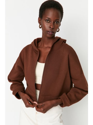 trendyol Bluza w kolorze brązowym