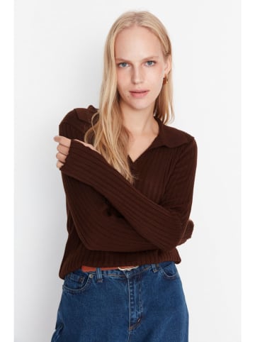 trendyol Sweter w kolorze brązowym