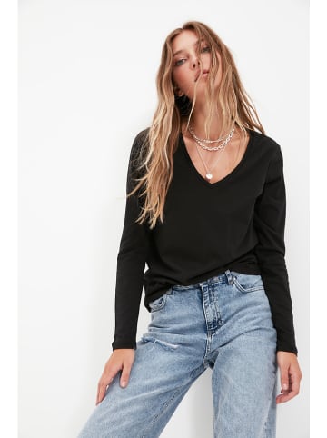 trendyol Koszulka w kolorze czarnym