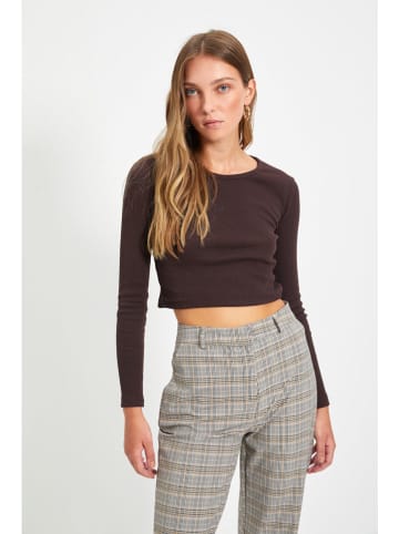 trendyol 2-delige set: longsleeves bruin/beige