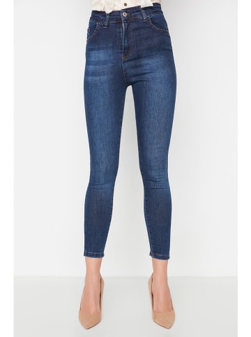 trendyol Spijkerbroek - skinny fit - donkerblauw