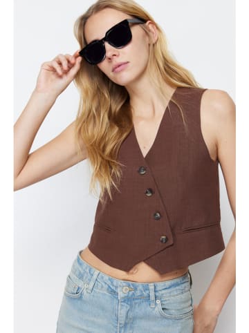 trendyol Kamizelka w kolorze brązowym