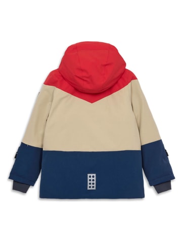 LEGO Ski-/ Snowboardjacke "Jested" in Dunkelblau/ Beige/ Rot