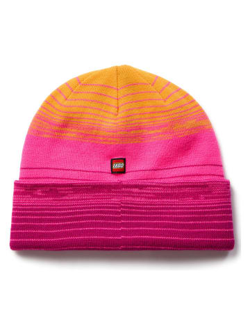 LEGO Czapka beanie "Alex" w kolorze różowo-pomarańczowym
