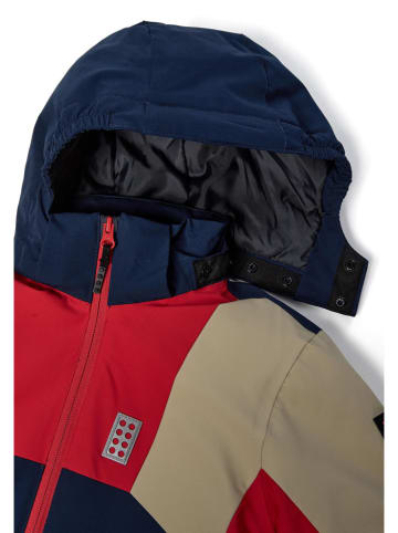 LEGO Ski-/ Snowboardjacke "Jaz" in Dunkelblau/ Rot/ Beige