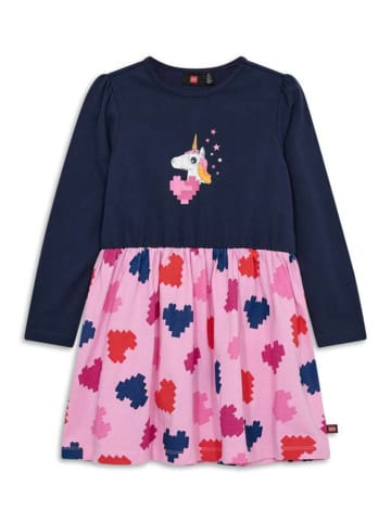 LEGO Kleid in Dunkelblau/ Pink