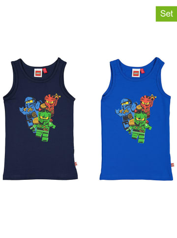 LEGO 2-delige set: tops donkerblauw/blauw