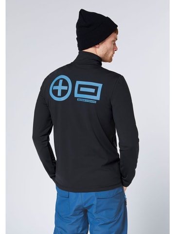 Chiemsee Fleecepullover in Schwarz/ Blau