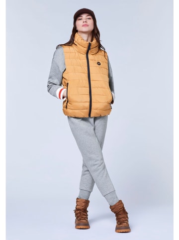 Chiemsee Doorgestikte bodywarmer "Husila" lichtbruin