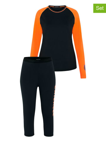 Chiemsee 2tlg. Sportwäsche-Set in Orange/ Schwarz