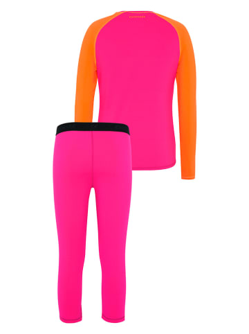 Chiemsee 2-częściowy zestaw bielizny sportowej w kolorze różowo-pomarańczowym