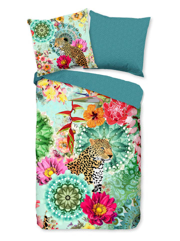 Hip Satijnen beddengoedset "Ximena" groen/meerkleurig