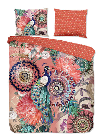 Hip Satin-Bettwäsche-Set "Lynouk" in Orange/ Bunt