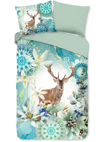 Hip Satijnen beddengoedset "Xela" groen/meerkleurig