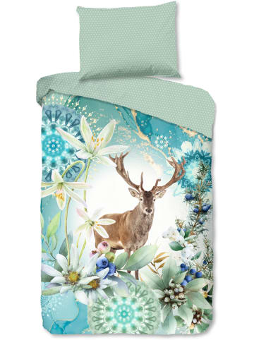 Hip Satijnen beddengoedset "Xela" groen/meerkleurig