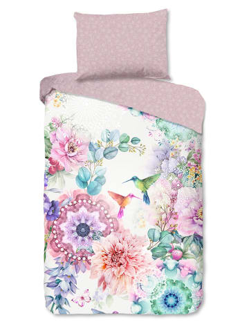 Hip Satin-Bettwäsche-Set "Isaye" in Rosa/ Bunt