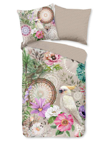 Hip Komplet pościeli satynowej w kolorze beżowym