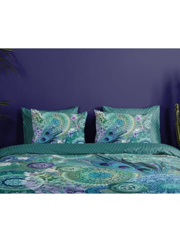 Hip Satijnen beddengoedset "Kari" groen/blauw
