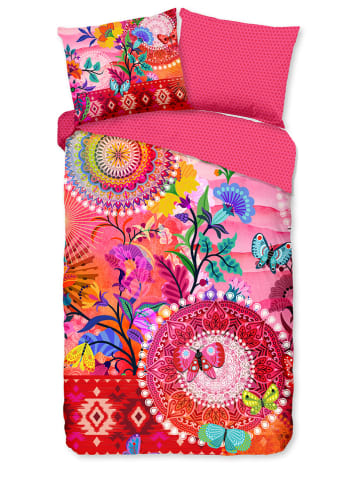 Hip Satin-Bettwäsche-Set "Giselah" in Pink/ Bunt