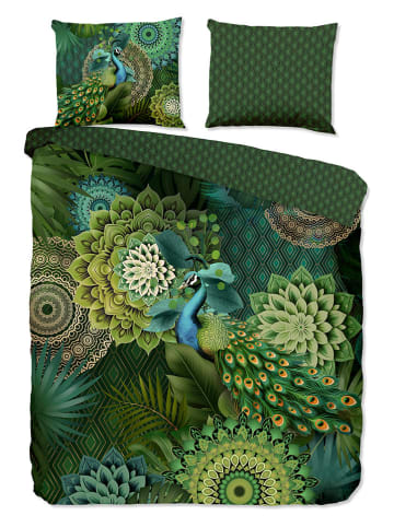 Hip Komplet pościeli satynowej "Agatha" w kolorze zielonym