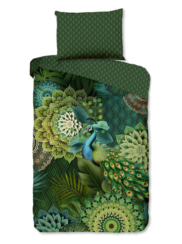 Hip Komplet pościeli satynowej "Agatha" w kolorze zielonym