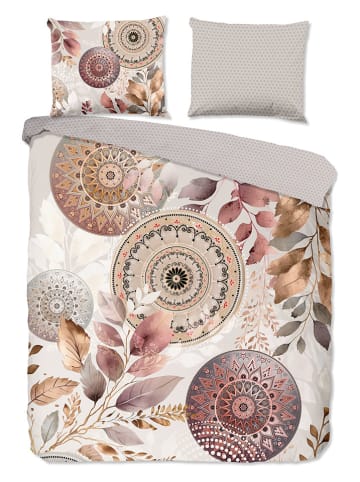 Hip Satin-Bettwäsche-Set "Afina" in Rosa/ Hellgrau