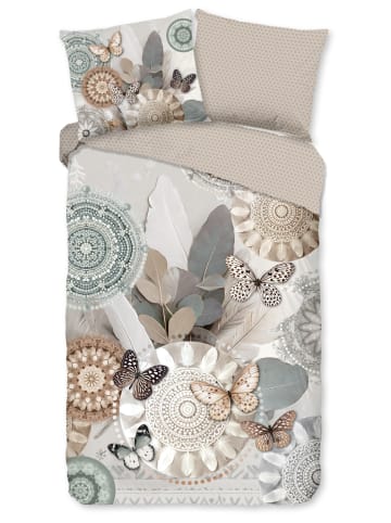 Hip Komplet pościeli satynowej "Alrune" w kolorze beżowym