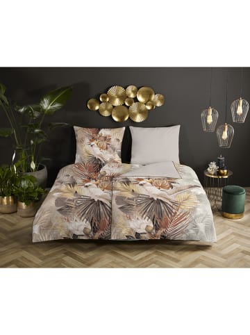 Descanso Satin-Bettwäsche-Set "Pippa" in Beige