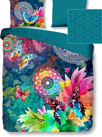 Hip Satijnen beddengoedset "Parada" blauw/meerkleurig