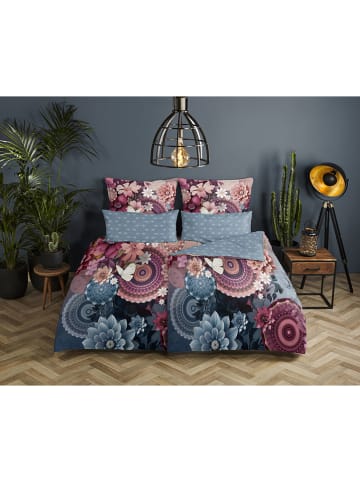 Hip Satin-Kissenbezug "Asher" in Blau