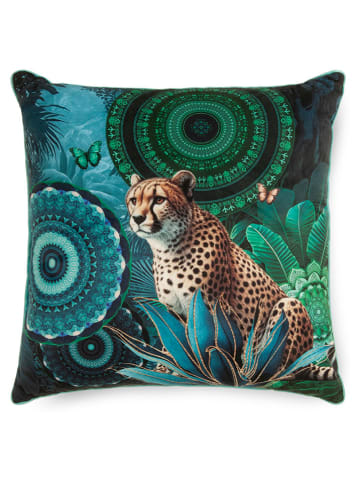 Hip Poduszka "Nyah" w kolorze morskim ze wzorem