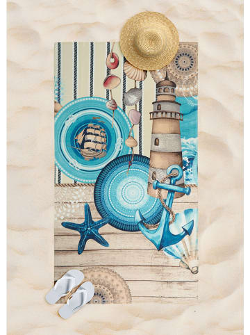 Hip Strandtuch "Aldiana" in Beige/ Mint