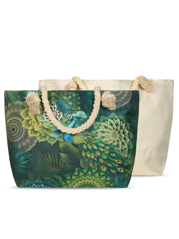 Hip Strandtasche "Agatha" in Grün/ Mint - (B)60 x (H)43 cm