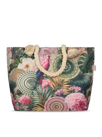 Hip Strandtasche "Palay" in Rosa/ Grün - (B)60 x (H)43 cm