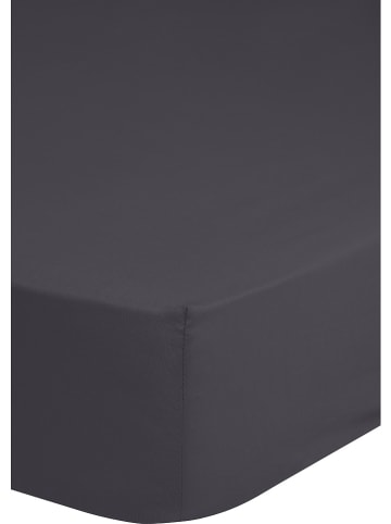 Good Morning Satynowe prześcieradło w kolorze antracytowym na gumce