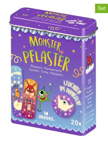 moses. 2er-Set: Leuchtende Pflaster "Monster" - 2x 20 Stück