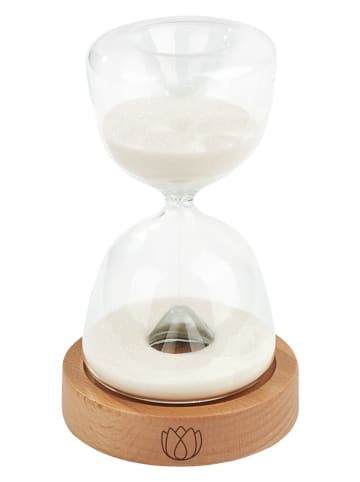 moses. LED-Sanduhr in Hellbraun/ Weiß - Ø 9,6 cm