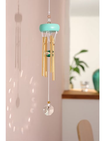 moses. Windgong "Omm for you" goudkleurig/lichtblauw