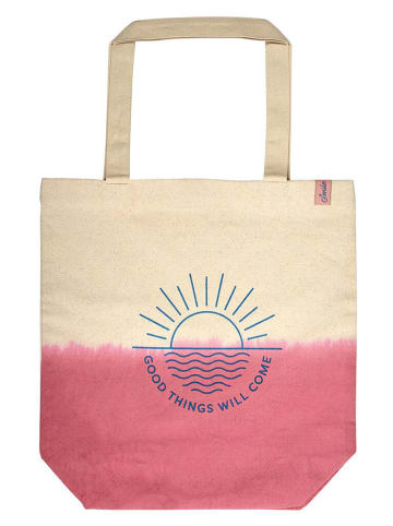 moses. Shopper bag "Good Things" w kolorze beżowo-różowym