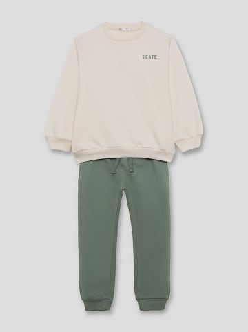 Street MONKEY 2tlg. Outfit in Creme/ Grün